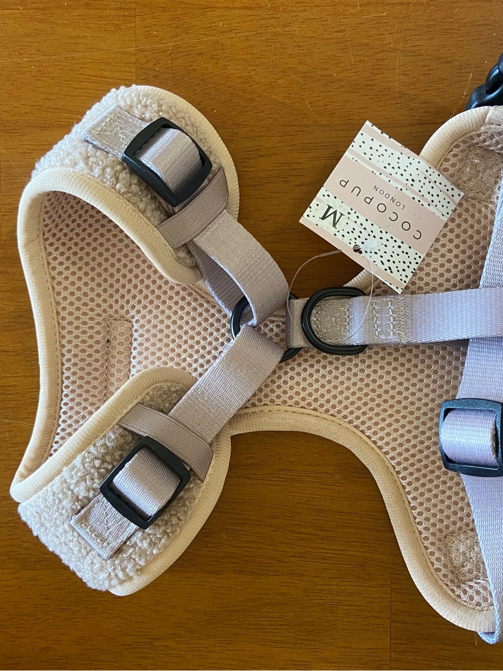 CocoPup Beige Sherpa Dog Harness - Cozy No-Pull Vest - Picture 2 of 4